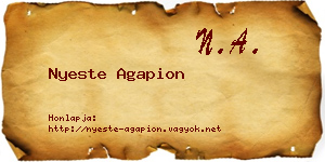 Nyeste Agapion névjegykártya